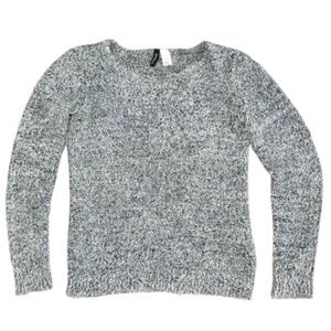 Women's H&M Divided Black & Gray Marled Cozy Knit Sweater